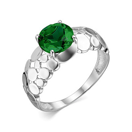 Кольцо один камень 1-874 турм серебро