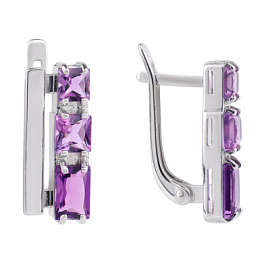 Серьги 2-1238 ам серебро