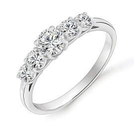 Кольцо дорожка К5Х0208В серебро Дорожка