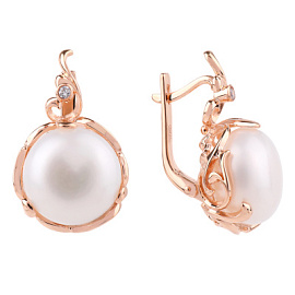 Серьги один камень 3120 золото