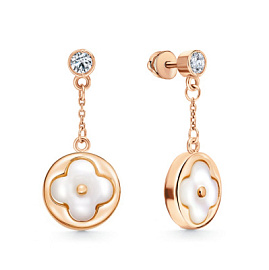 Серьги подвесные 2003053-2 золото Луи Виттон