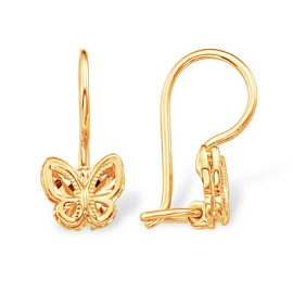 Серьги С11021166 золото Бабочка