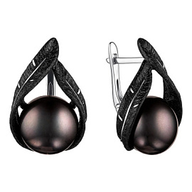 Серьги один камень 52886S2B серебро