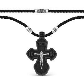 Шнур текстильный SОБ-326-4 серебро Крест