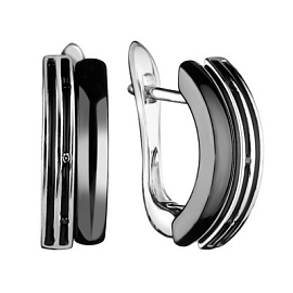 Серьги TM-E01727-B-W-X-B-W серебро