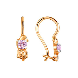 Серьги С132-2433Роз золото Птица