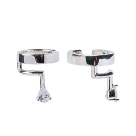 Серьги кафф сС0230 серебро