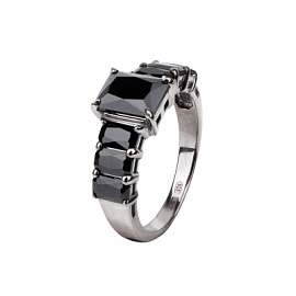 Кольцо дорожка К-3782чрс416 серебро