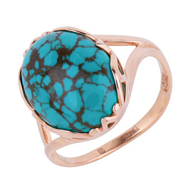 Кольцо один камень 2101 бир золото