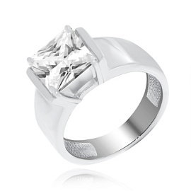 Кольцо один камень 1340201532 серебро
