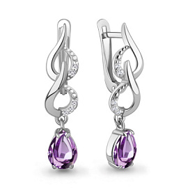 Серьги подвесные 45000404А.5 серебро