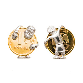 Кошельковый сувенир монета 37-СУЛ875-10 серебро Кошельковый домовой Федор Семёныч