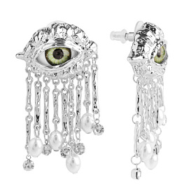 Серьги подвесные 504104710 ювелирный сплав Глаза