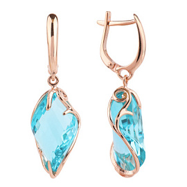 Серьги подвесные 0343-1 топ золото