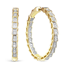 Серьги конго л120286 золото Булгари Змея