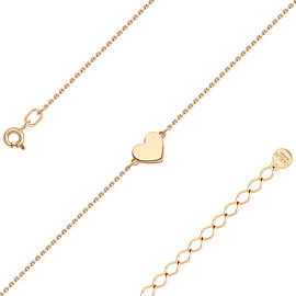 Браслет на ногу 008-0116-0000-010 золото Сердце