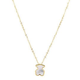 Колье 3-0816-Y ювелирный сплав Мишка