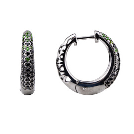 Серьги конго С-3866чр48716 серебро