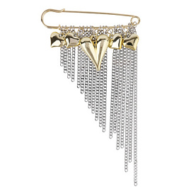 Булавка 341110096 ювелирный сплав Сердце