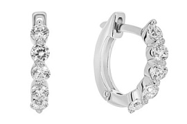 Серьги конго СДР045Ж серебро Дорожка