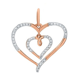 Подвеска 328707.1.1.1 золото Сердце