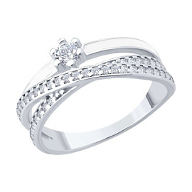 Кольцо 94014470 серебро