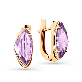 Серьги один камень 02-3-148-0200-010 золото