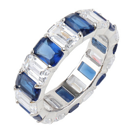 Кольцо дорожка B20559-R-bl серебро