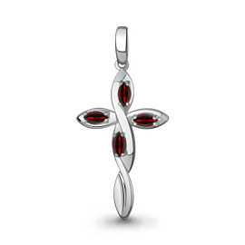 Крест декоративный 2521003.5 серебро