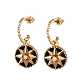 Серьги подвесные 2002353-1 золото Диор