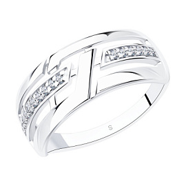 Кольцо 94012614 серебро