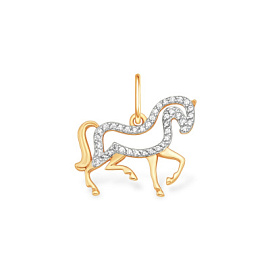 Подвеска П13221722 золото Лошадь