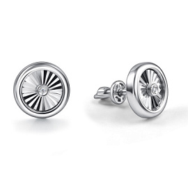 Серьги пусеты 02-4940.000Б-00 серебро