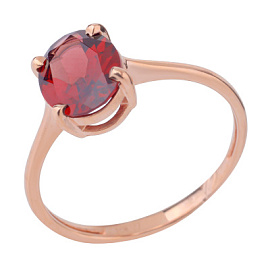 Кольцо один камень К-0259 гр золото