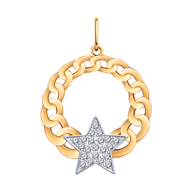 Подвеска 50320 золото Звезда