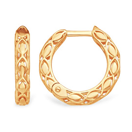 Серьги конго С10021411 золото