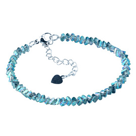 Браслет из бусин Бл-Юкс-80-16 сер ювелирный сплав