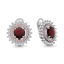 Серьги 40047085АВ.5 серебро