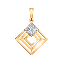 Подвеска 50269 золото Ромб