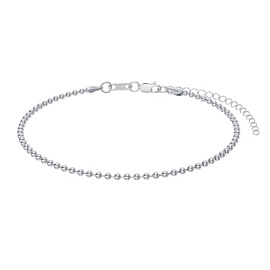 Браслет на ногу НБ22-085РЮ-3 d2.00 серебро