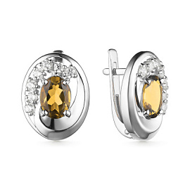 Серьги 2-1107 цит серебро