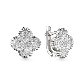 Серьги с4665Б золото Ван Клиф