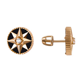 Серьги пусеты 2002253-1 золото Диор