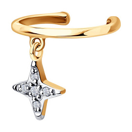 Серьги кафф 170093 золото