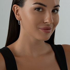 Серьги конго 94140074 серебро_2