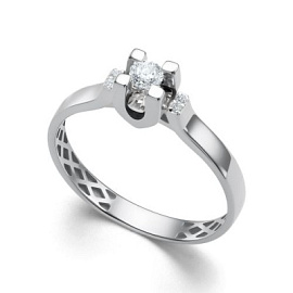 Кольцо один камень 16118-200 золото