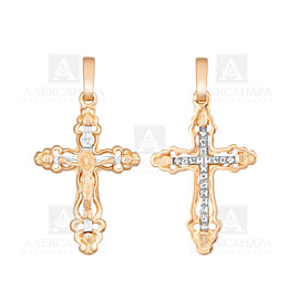 Крест христианский Кр277-01 золото Полновесный