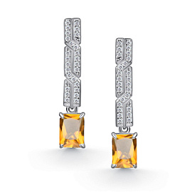 Серьги подвесные 02-4856.00ЦТ-00 серебро