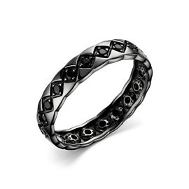 Кольцо дорожка К-5118чр416 серебро