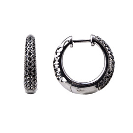 Серьги конго С-3866чрс416 серебро